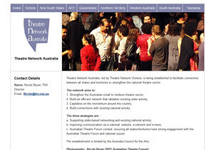Theater Network Australia - 2fxmedia.net Web Design & Development
